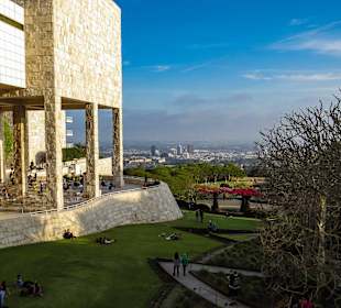 Blick auf Museum, Stadt und Garten, Getty Center
