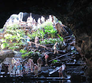 Treppe von El Chico zum unterirdischen See