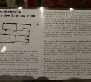 Hinweisschild zum alten Schrank