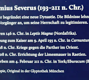 Hinweischild zum Kaiser Septimius