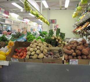 Stand in der Markthalle