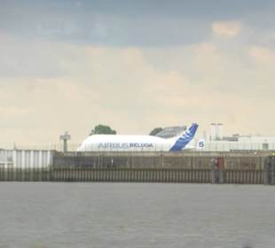 AIRBUS-Werk an der Elbe in Hamburg