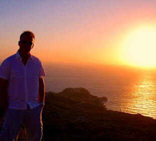 Sonnenuntergang am Monolithos Kastro
