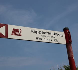 Wegweiser Klippenrandweg