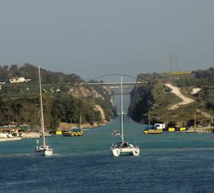 Einfahrt  in den Kanal von Korinth