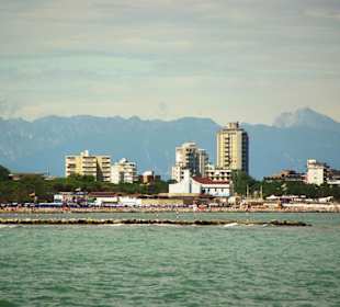 Strand Lignano Sicht von Bibi aus
