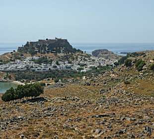 Aussicht auf Akropolis & Lindos