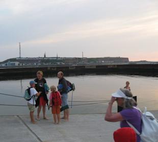 Blick von der Düne nach Helgoland
