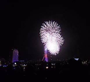 Feuerwerk am London Eye