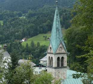 Blick auf Berchtesgaden (Weg zum Kalvarienberg)