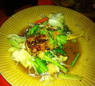 Honig-Sesam-Chicken mit Gemüse