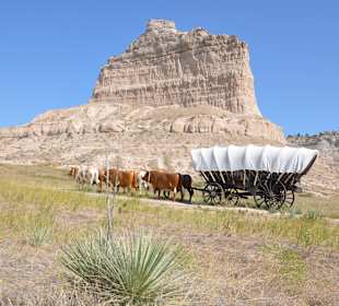 Bei Scotts Bluff westwärts auf dem Orgeon Trail 