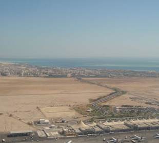 Blick auf den Flughafen