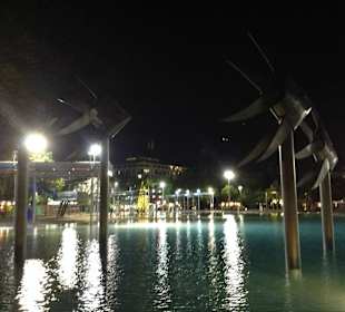 Cairns Esplanade Lagoon by night
