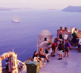 Lontza Kastello bei Sonnenuntergang