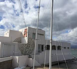 Puro Beach Club,sieht man auch vom Balkon 
