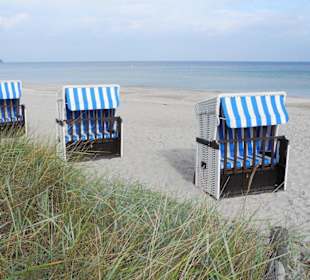 Strandkörbe laden zum Verweilen - nach Anmietung