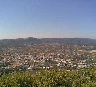 Ausblick vom Berg Filerimos (begehbares Kreuz)
