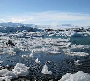 Gletscherlagune im April