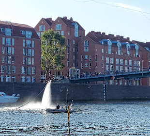 Schlachte mit Wassersport 