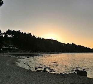 Strand in der Abenddämmerung