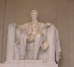 Lincoln Denkmal in der Nähe des Obelisken!