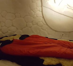 Schlafzimmer im Igludorf Hinterstockensee