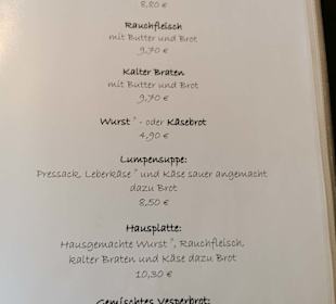 Speisekarte Stand: 09/2023