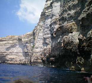 Felswand in der blauen Grotte