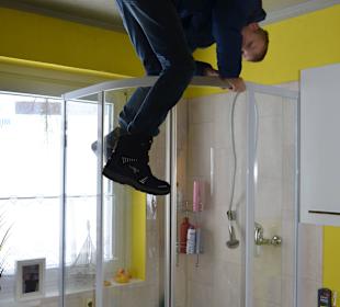 Ich komme nicht in die Dusche