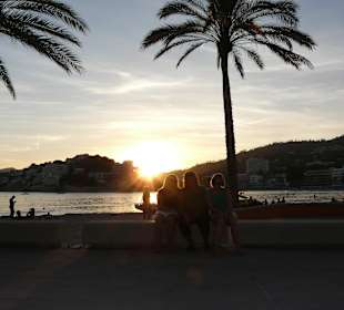 Palmira Strand mit Sonnenuntergang