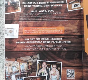 Hauszeitung mit Speisekarte