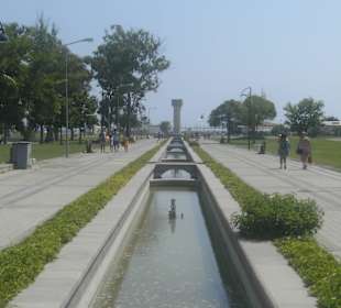 Weg vom Hotel zum Strand