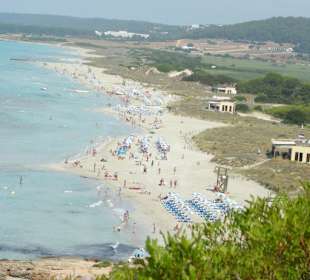 Blick auf den Strand von oben