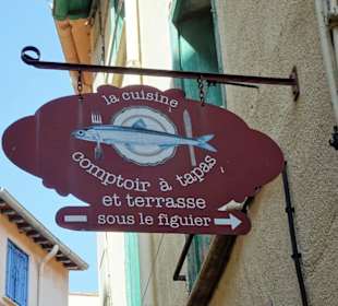 Das Schild des Restaurants