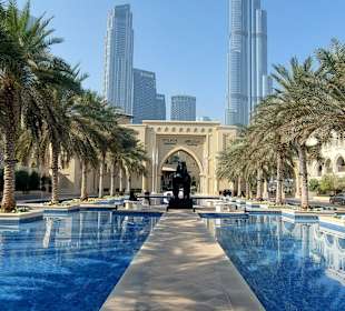Blick vom Palace Hotel auf den Burj Khalifa