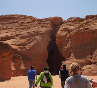 Unspektakulärer Eingang