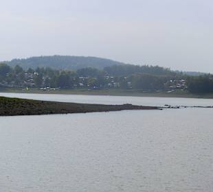 Hier ist das Dorf Pöhl geflutet