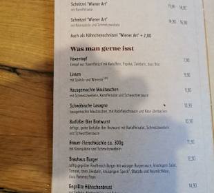 Speisekarte