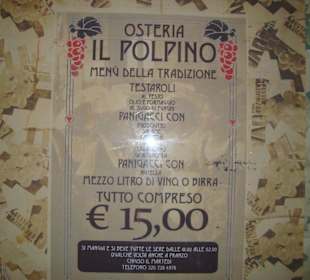 Menü Polpino Sestri Levante