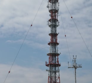 Weithin sichtbar: der Sendeturm von Helgoland