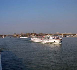 Die Margareteninsel mit der Brücke davor