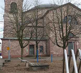 Bei der Stephanskirche in Karlsruhe