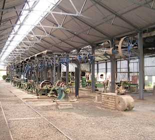 Blick in die ehemaligen Wartungswerkstätten