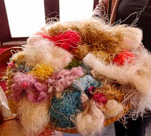 Bündel von Seide nicht gespindelt