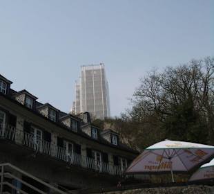 Drachenfels im Sanierungsstadium