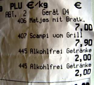 Der Beleg vom 2. Frühstück! 