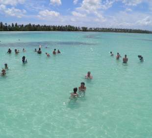 Baden beim Zwischenstop in Piscina Naturale