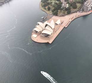 Sydney Opera aus dem Helikopter