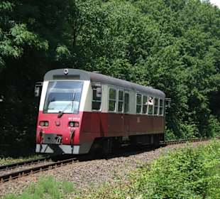 Ein Triebwagen der HSB